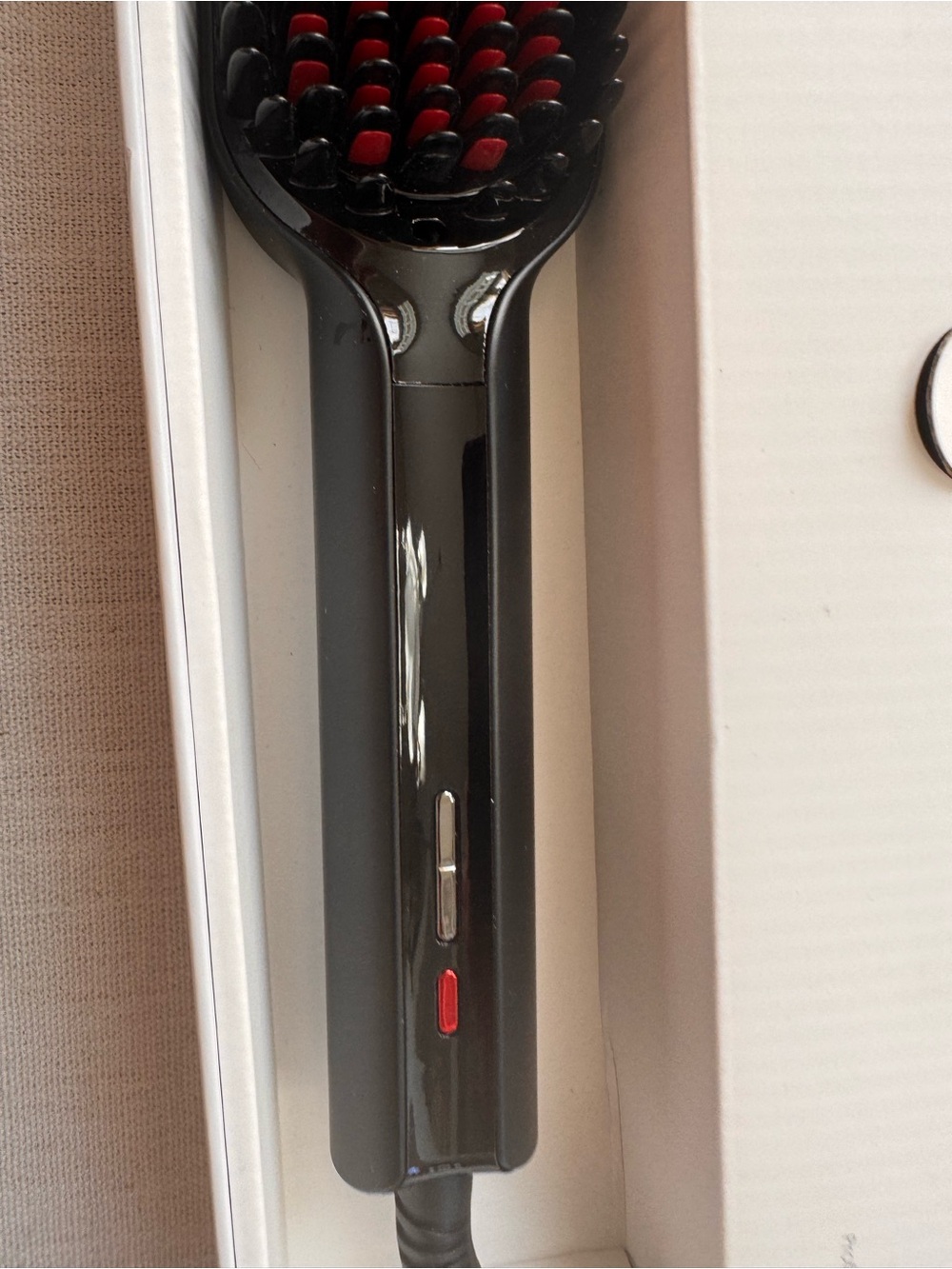Tymo iONIC PLUS Hair Straightening Brush — White/Black - Picture 7 of 8